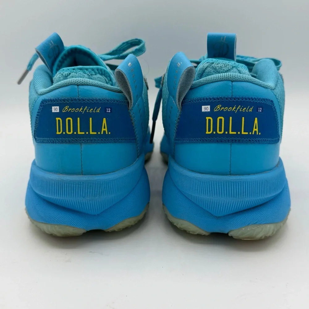 Adidas Dame 8 “Young Dolla” Blue Cyan Silver Basketball Shoes Men’s 5.5 - Picture 5 of 10